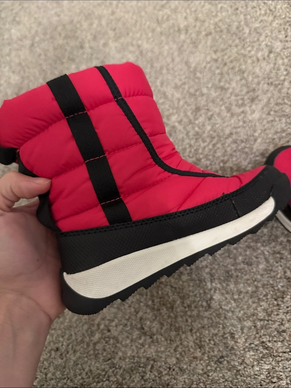 Sorel girls Whitney II Puffy Mid bright pink/black winter waterproof boots 11